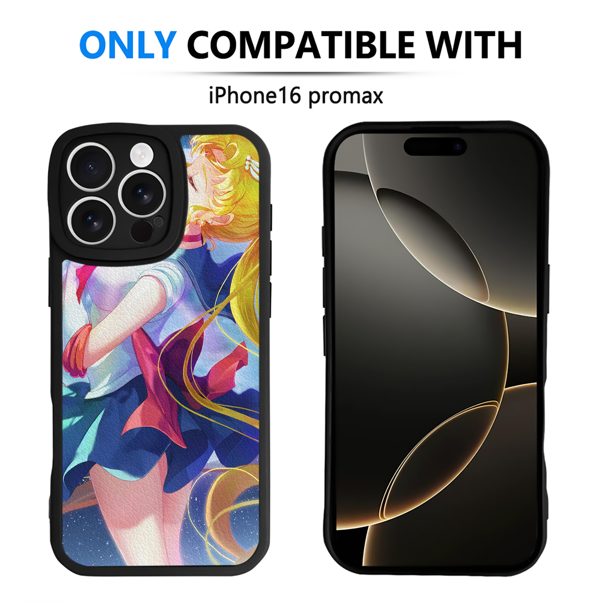 （画像用） 美少女戦士セーラームーン Sailor Moon 【iPhone 16シリーズ対応】シリコンスマホケース（レザー調） 材質：シリコン